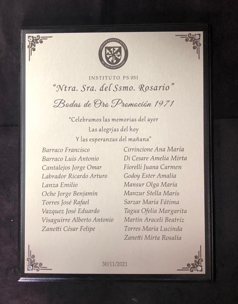 Metal plate engraving