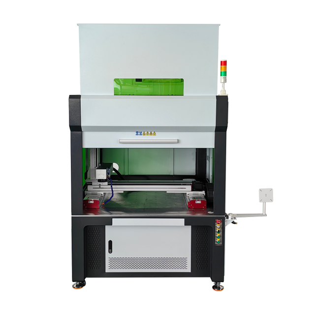 Closed Type Large Format 800x800mm Work Area Fiber Laser Marking Machine