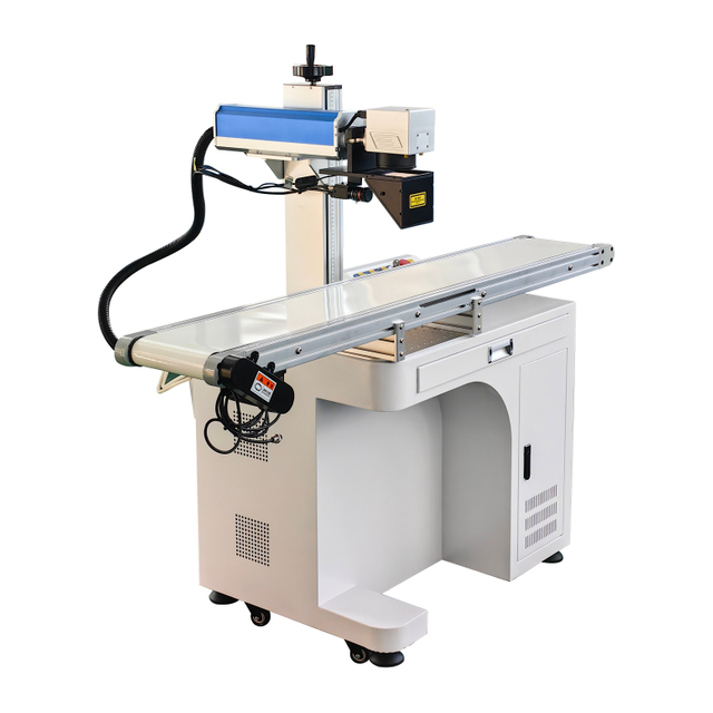 Desktop 50W 60W 80W CCD Camera Fiber Laser Marking Machine For Factory Assembly Lines Online Marking