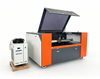 1390 1200W Fiber And 130W CO2 Laser Cutting Machine Two Laser Head
